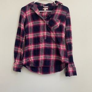Pink and Navy Flannel